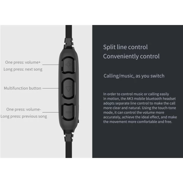 هندزفری بلوتوث ورزشی ضدآب اوی Awei AK3