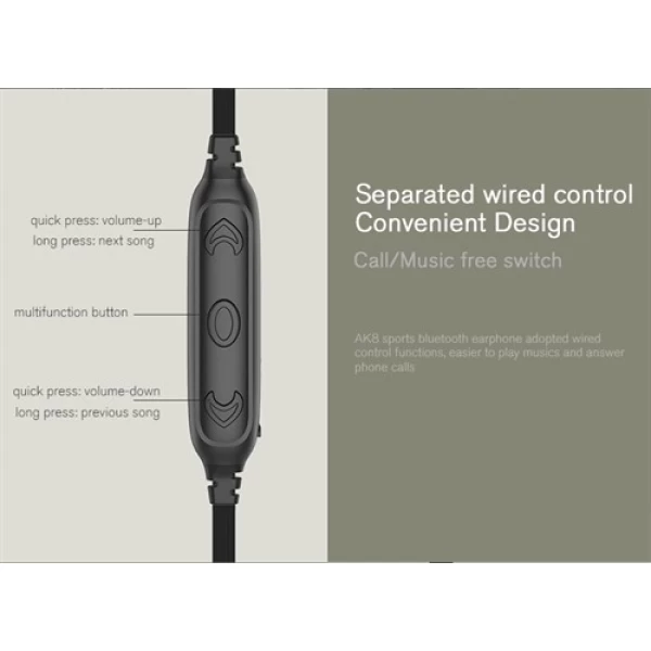 هندزفری بلوتوث ورزشی ضدآب اوی Awei AK8