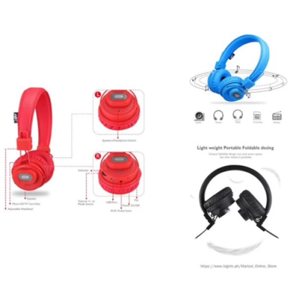 هدفون بلوتوث نیا NIA X5SP دارای اسپیکر