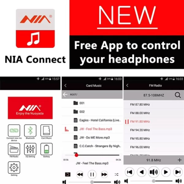 هدفون بلوتوث نیا NIA X3 New با اپلیکیشن