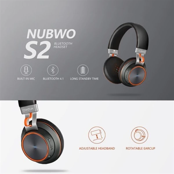 هدفون بلوتوث NUBWO S2