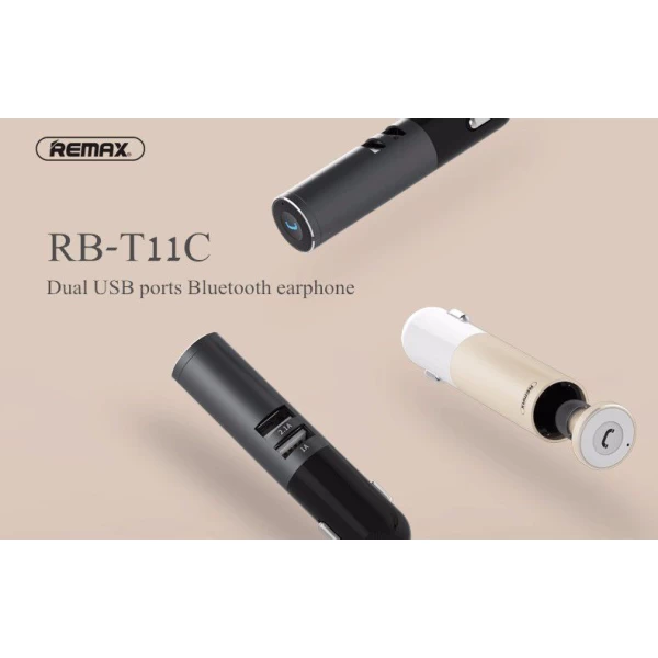 هندزفری بلوتوث و شارژر فندکی ریمکس Remax RB-T11C