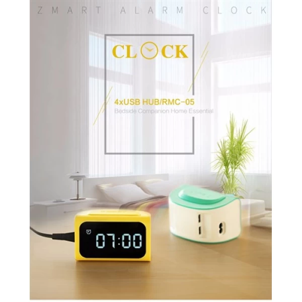 ساعت رومیزی و هاب 4 پورت ریمکس Remax RMC-05