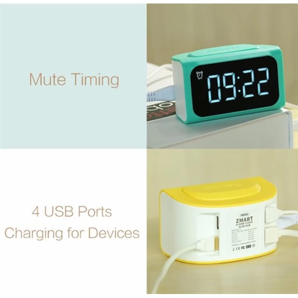 ساعت رومیزی و هاب 4 پورت ریمکس Remax RMC-05