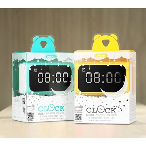 ساعت رومیزی و هاب 4 پورت ریمکس Remax RMC-05