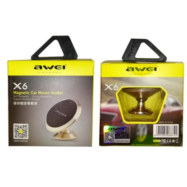 پایه نگهدارنده آهنربایی موبایل اوی مدل Awei X6