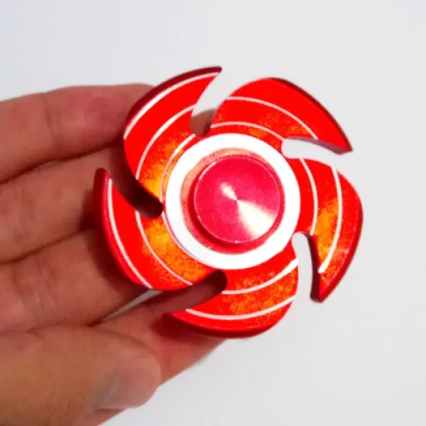 اسپینر فلزی طرح چرخ رنگی Fidget Spinner Metal Wheel Red