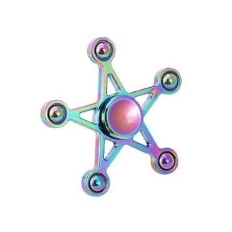 اسپینر فلزی طرح ستاره رنگین کمانی Fidget Spinner Star Metal Rainbow