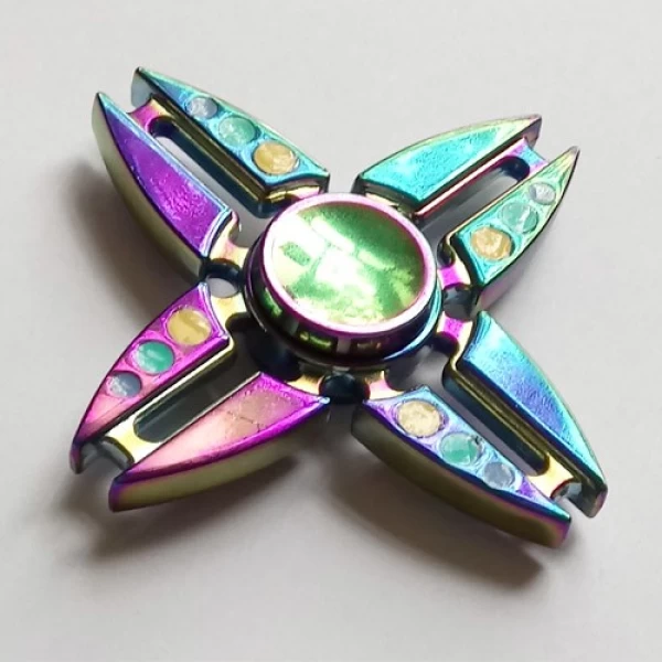 اسپینر فلزی طرح ستاره رنگین کمانی Fidget Spinner Star Rainbow