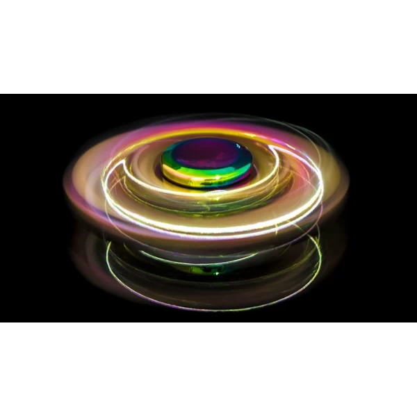 اسپینر فلزی شش پره ای رنگین کمانی Fidget Spinner Metal Rainbow
