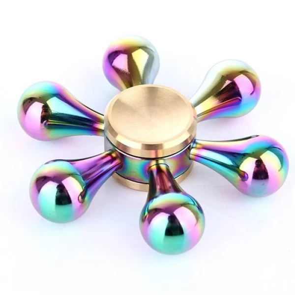 اسپینر فلزی طرح توپ های رنگین کمانی Fidget Spinner Metal Rainbow Balls