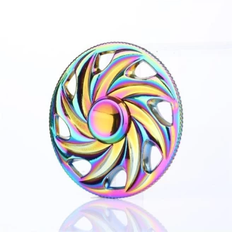 اسپینر فلزی چرخ رنگین کمانی Fidget Spinner Metal Rainbow Wheel