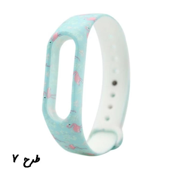 بند سیلیکونی طرح دار دستبند سلامتی شیائومی مدل Mi Band 2