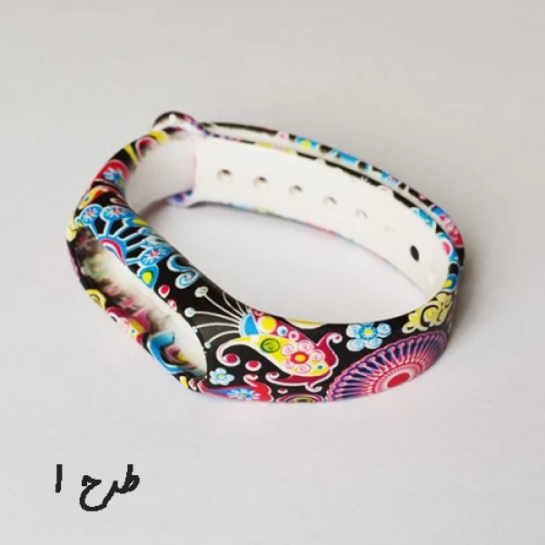 بند سیلیکونی گلدار دستبند سلامتی شیائومی مدل Mi Band 2