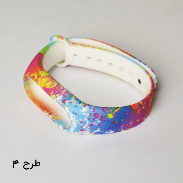 بند سیلیکونی طرح دار دستبند سلامتی شیائومی مدل Mi Band 2