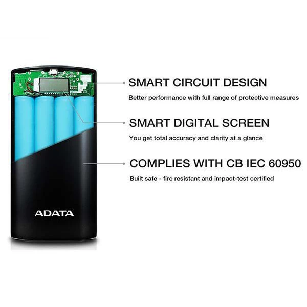 پاوربانک 20000 میلی آمپر ای دیتا Adata P20000D