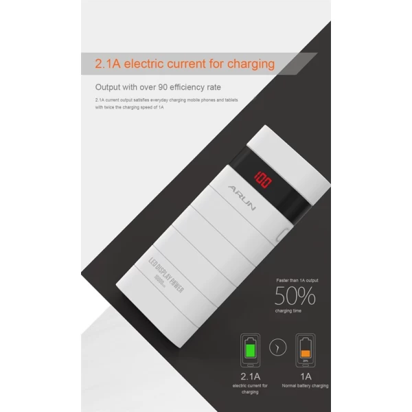 پاوربانک 10000 میلی آمپر آرون ARUN Joyful Y305D