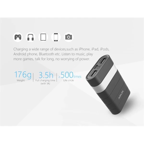 پاوربانک 9000 میلی آمپر آرون ARUN Y303