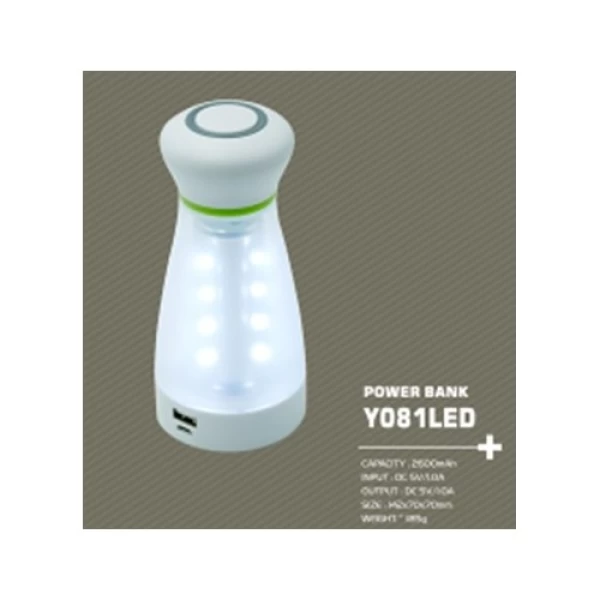 پاوربانک 2600 میلی آمپر بیلیتونگ Bilitong Y081LED به همراه چراغ قوه
