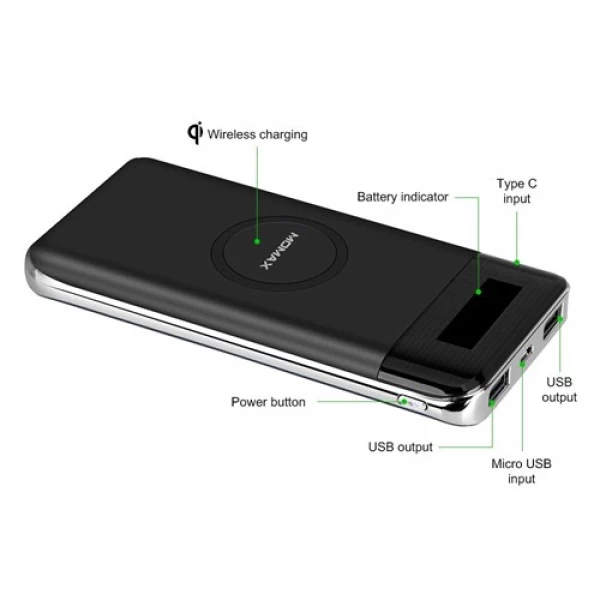 پاوربانک وایرلس 10000 میلی آمپر مومکس Momax iPower Air IP80