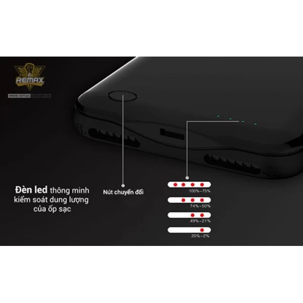 بک کاور و پاوربانک 2400 میلی آمپر ریمکس Remax PN-01 مناسب Apple iPhone  7