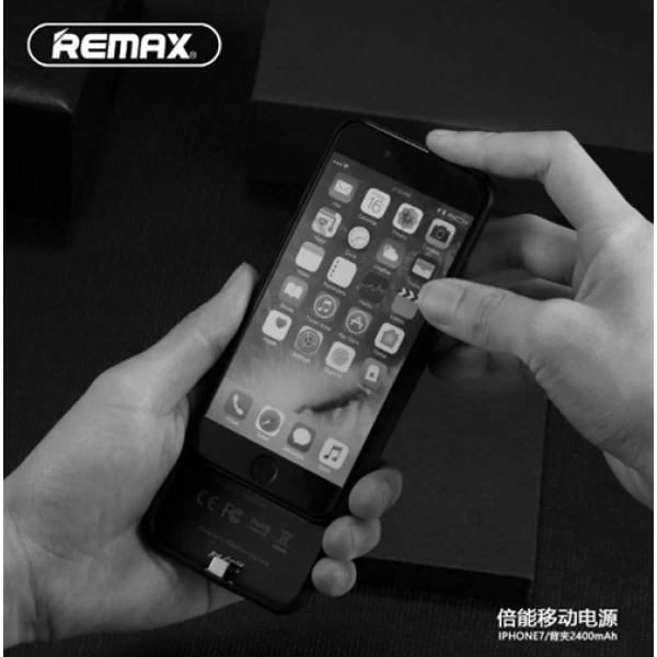 بک کاور و پاوربانک 2400 میلی آمپر ریمکس Remax PN-01 مناسب Apple iPhone  7