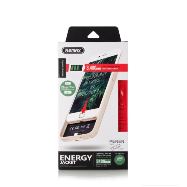 بک کاور و پاوربانک 2400 میلی آمپر ریمکس Remax PN-01 مناسب Apple iPhone  7
