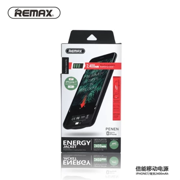 کاور و پاوربانک 3400 میلی آمپر ریمکس PN-02 برای Apple iPhone 7 Plus