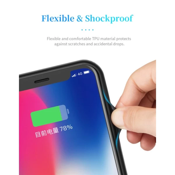 بک کاور و پاوربانک 6000 میلی آمپر راک ROCK P41 مخصوص آیفون X