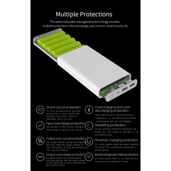 پاوربانک 20800 میلی آمپر راک Rock P19