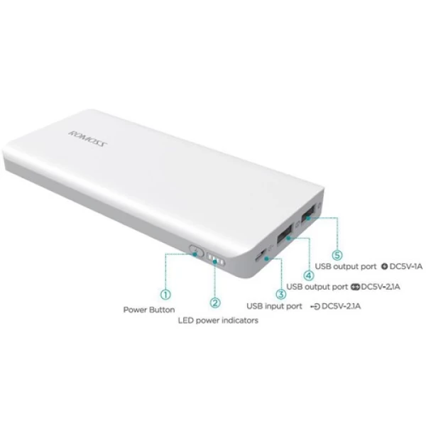 پاوربانک 10000 میلی آمپر روموس Romoss DM10