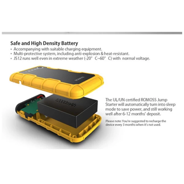 پاوربانک و جامپ استارتر خودرو روموس Romoss Primus JS12