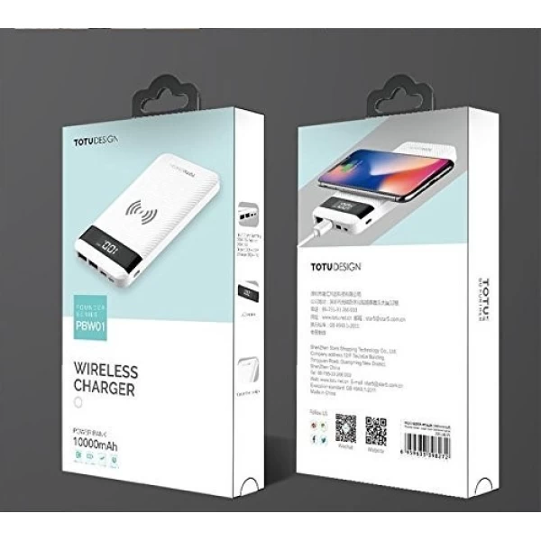 پاوربانک وایرلس 10000 میلی آمپر توتو Totu PBW01 Founder
