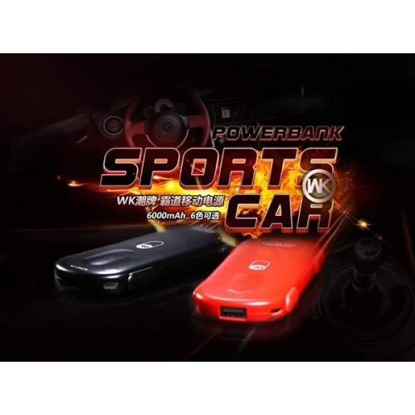 پاوربانک 6000 میلی آمپر دبلیو کی مدل WK WP-008 Sport Car