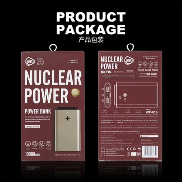 پاوربانک 10000 میلی آمپر دبلیو کی WK WP-016 NUCLEAR
