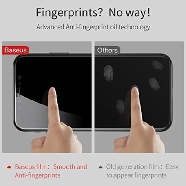 محافظ صفحه نمایش شیشه ای پشت و رو بیسوس آیفون Baseus Glass Film Set Apple iPhone X