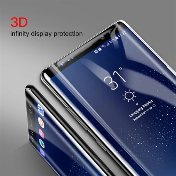 محافظ صفحه نمایش شیشه ای بیسوس سامسونگ Baseus 3D Arc Samsung Galaxy Note 8