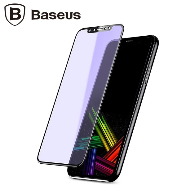 محافظ صفحه نمایش شیشه ای بیسوس آیفون Baseus Silk-screen Anti-blue Apple iPhone X