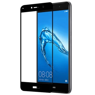 محافظ صفحه نمایش شیشه ای تمام صفحه تمام چسب Huawei Y7 Prime