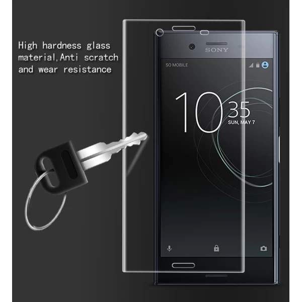 محافظ صفحه نمایش شیشه ای تمام صفحه و خمیده مارک رمو مناسب Sony Xperia XZ Premium