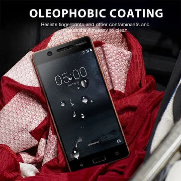 محافظ صفحه نمایش شیشه ای تمام صفحه و خمیده مارک رمو مناسب Nokia 5