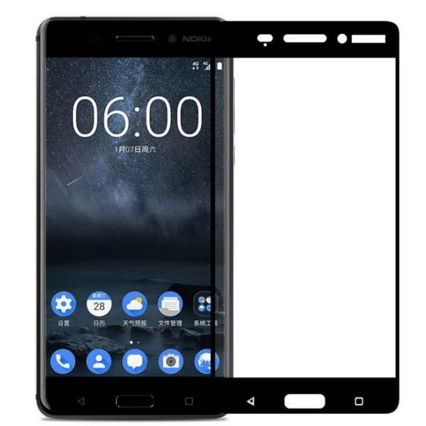 محافظ صفحه نمایش شیشه ای تمام صفحه و خمیده مارک رمو مناسب Nokia 6