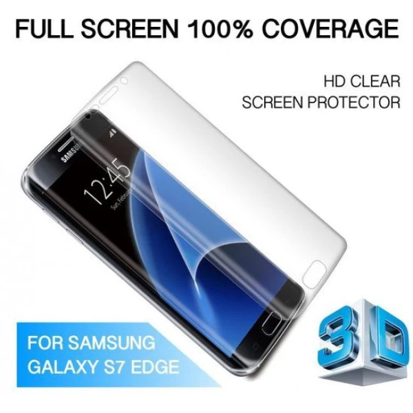 محافظ صفحه نمایش شیشه ای 3D و خمیده مارک V-Like مناسب S7 Edge