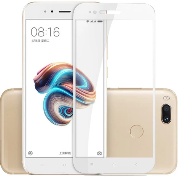 محافظ صفحه نمایش شیشه ای تمام صفحه مناسب Xiaomi Mi A1/ Mi 5X