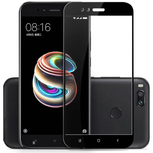 محافظ صفحه نمایش شیشه ای تمام صفحه مناسب Xiaomi Mi A1/ Mi 5X