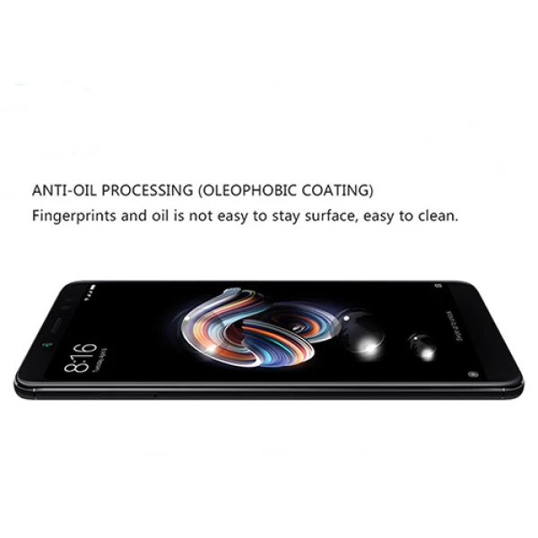 محافظ صفحه نمایش شیشه ای تمام صفحه تمام چسب مناسب Xiaomi Redmi Note 5 Pro