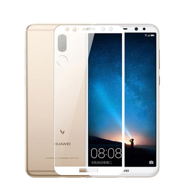 محافظ صفحه نمایش شیشه ای تمام صفحه و خمیده تمام چسب مناسب Huawei Mate 10 Lite