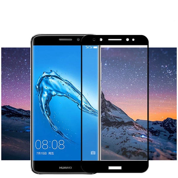 محافظ صفحه نمایش شیشه ای تمام صفحه و خمیده تمام چسب مناسب Huawei Mate 10 Lite