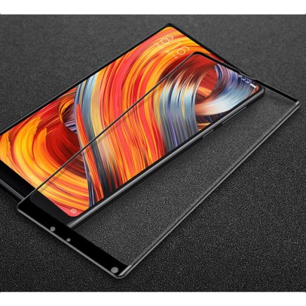 محافظ صفحه نمایش شیشه ای تمام صفحه و خمیده تمام چسب مناسب Xiaomi Mi Mix 2