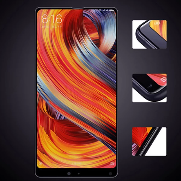 محافظ صفحه شیشه ای تمام صفحه تمام چسب Xiaomi Mi Mix 2s